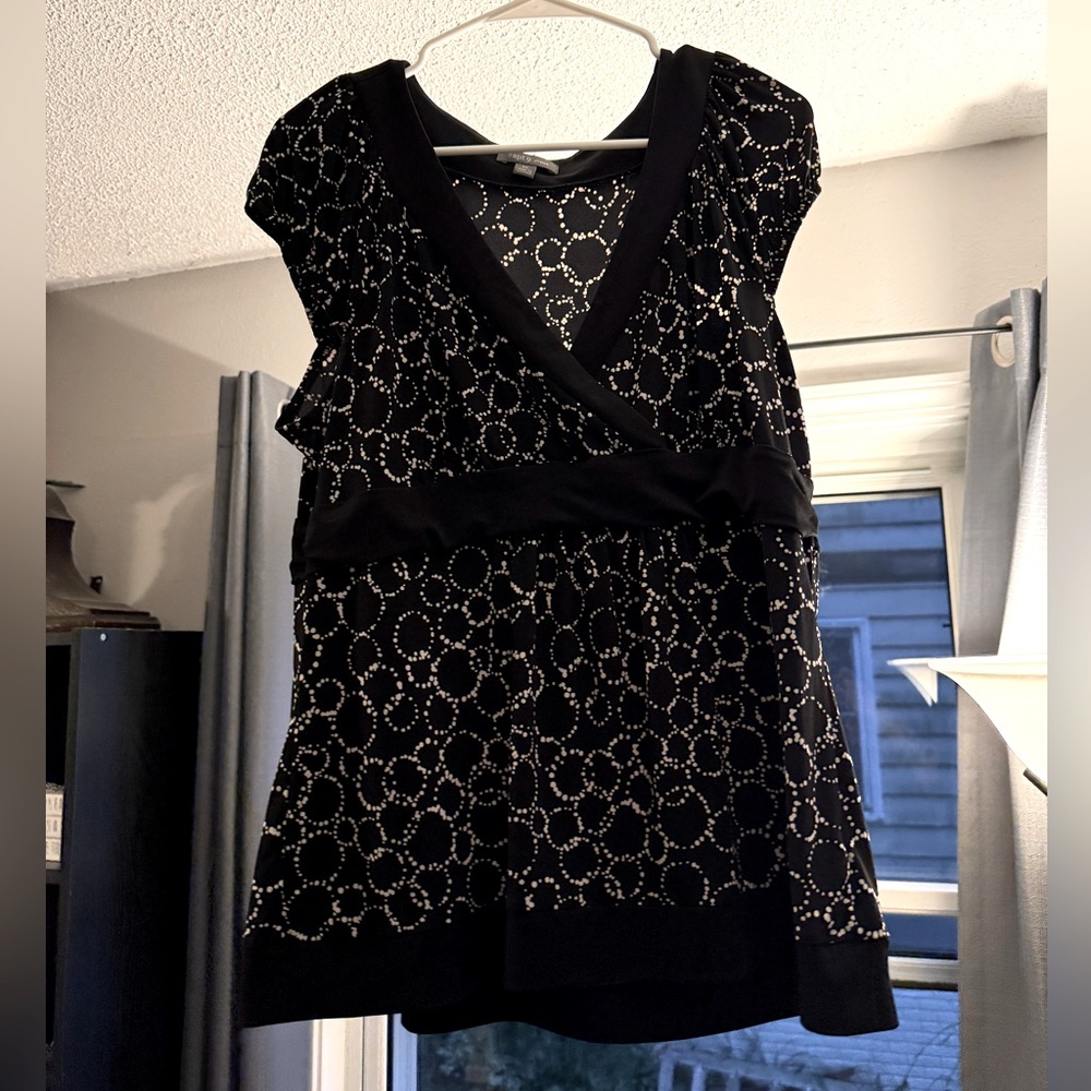 Apt. 9 Black and White Stretch Blouse